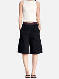 DAXUEN dark blue casual pants with grid pattern