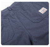 DAXUEN dark blue casual pants with grid pattern