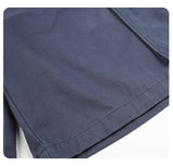 DAXUEN dark blue casual pants with grid pattern