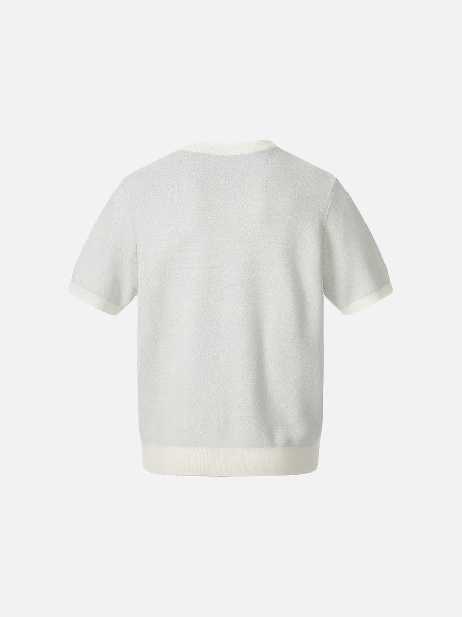 DAXUEN Dark Cross Graphic Knitted T-Shirt