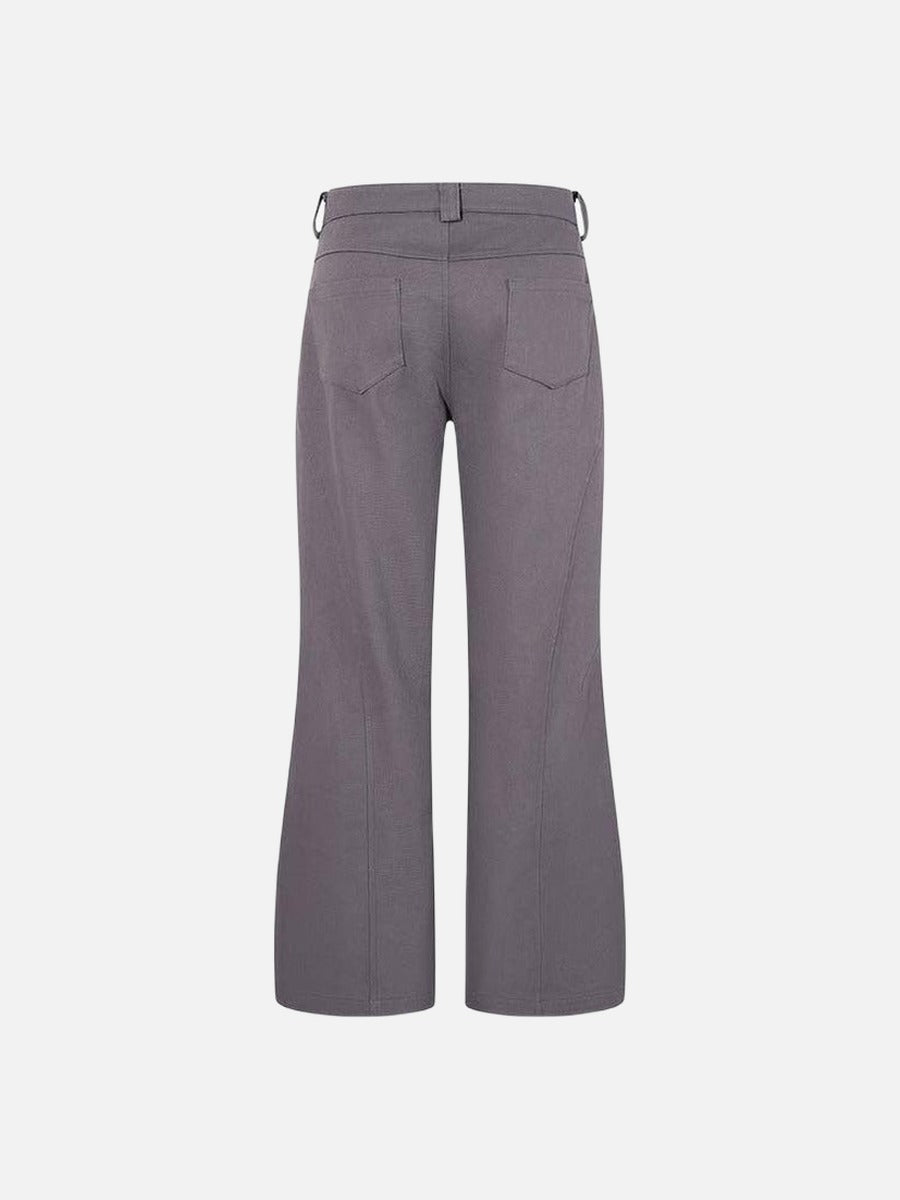 DAXUEN Dark grey women's flared pants with graphic details