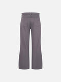 DAXUEN Dark grey women's flared pants with graphic details