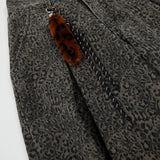 DAXUEN dark grey leopard print wide-leg pants