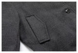 DAXUEN dark grey peplum coat with high collar