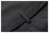 DAXUEN dark grey peplum coat with high collar