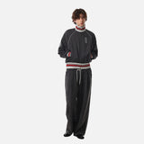 DAXUEN dark grey pinstripe oversized track jacket