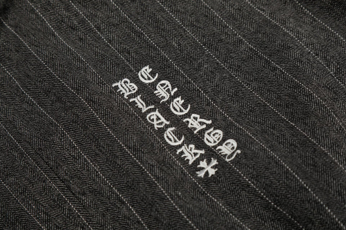 DAXUEN dark grey pinstripe oversized track jacket