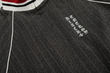 DAXUEN dark grey pinstripe oversized track jacket