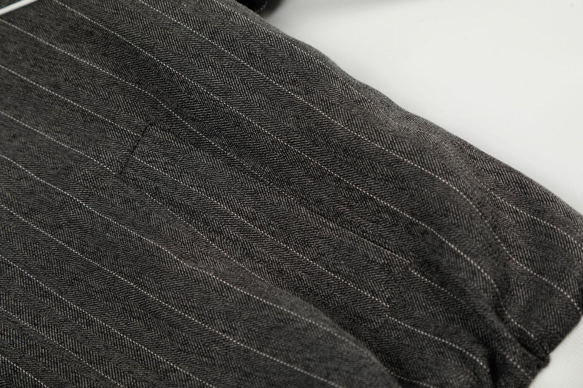 DAXUEN dark grey pinstripe oversized track jacket
