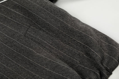 DAXUEN dark grey pinstripe oversized track jacket