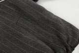 DAXUEN dark grey pinstripe oversized track jacket