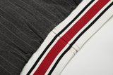 DAXUEN dark grey pinstripe oversized track jacket