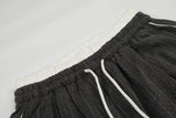 DAXUEN dark grey pinstriped wide-leg pants