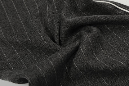 DAXUEN dark grey pinstriped wide-leg pants