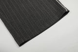 DAXUEN dark grey pinstriped wide-leg pants