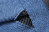 DAXUEN dark grey ribbed polo mock neck sweater