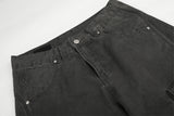 DAXUEN dark grey wide-leg cargo pants with silver spikes
