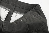 DAXUEN dark grey wide-leg cargo pants with silver spikes