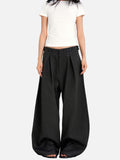 DAXUEN dark grey wide-leg high-waisted trousers