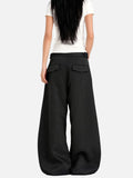DAXUEN dark grey wide-leg high-waisted trousers