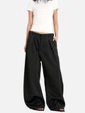 DAXUEN dark grey wide-leg trousers with pleats