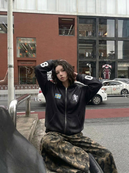 Dark Harvest Oversized Zip Hoodie