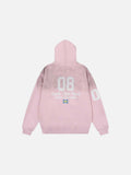 DAXUEN Dark Harvest oversized zip hoodie with graphics