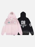 DAXUEN Dark Harvest oversized zip hoodie with graphics