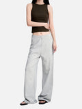 DAXUEN dark indigo oversized patchwork denim jeans