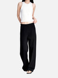 DAXUEN dark indigo oversized patchwork denim jeans