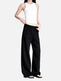 DAXUEN dark indigo oversized patchwork denim jeans