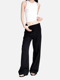 DAXUEN dark indigo oversized patchwork denim jeans