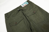DAXUEN dark olive wide-leg trousers with plaid pockets