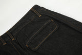 DAXUEN dark wash wide-leg denim trousers