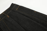 DAXUEN dark wash wide-leg denim trousers