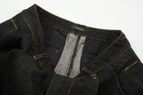 DAXUEN dark wash wide-leg denim trousers