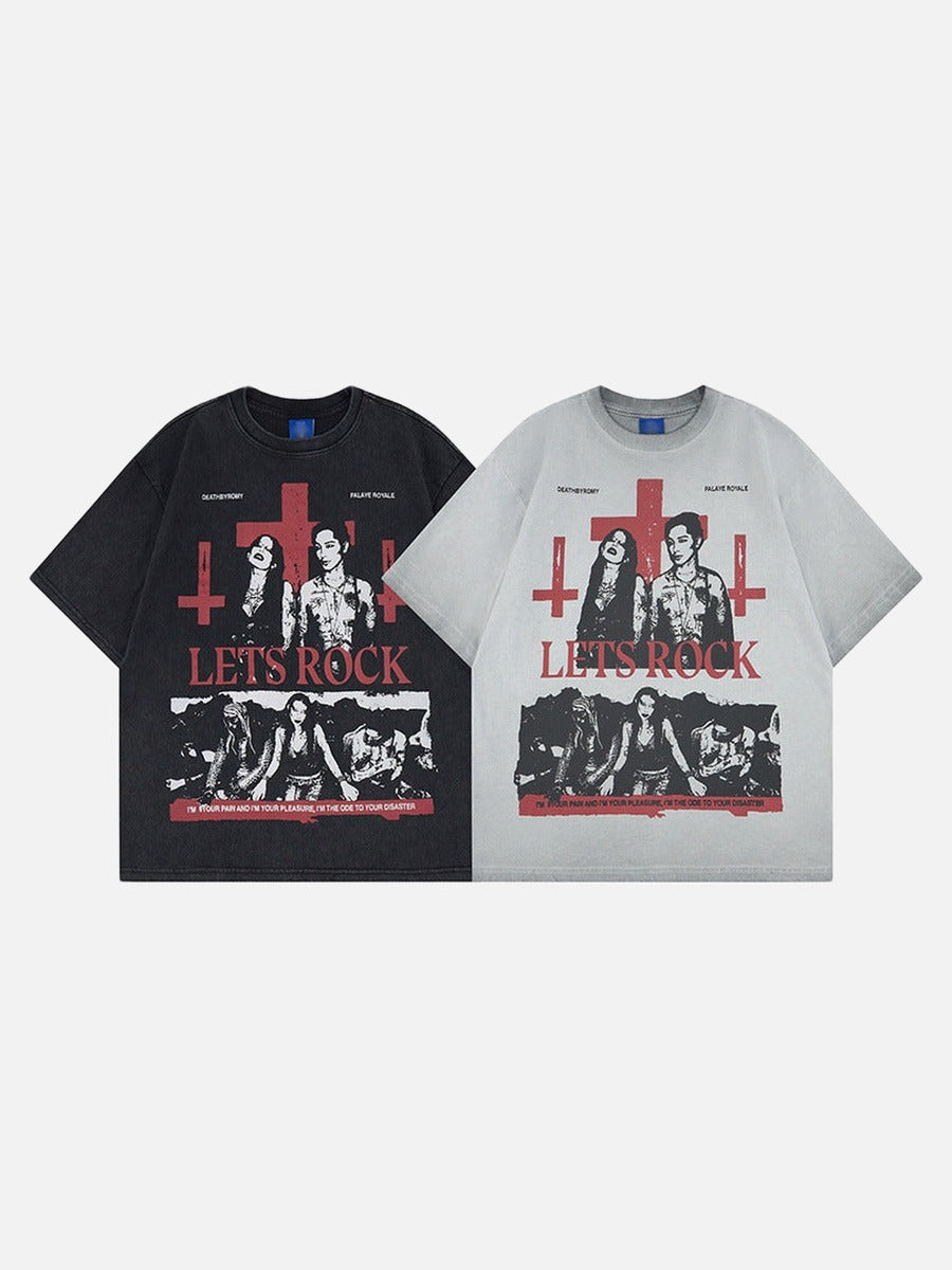 DAXUEN Oversized graphic t-shirt with bold prints