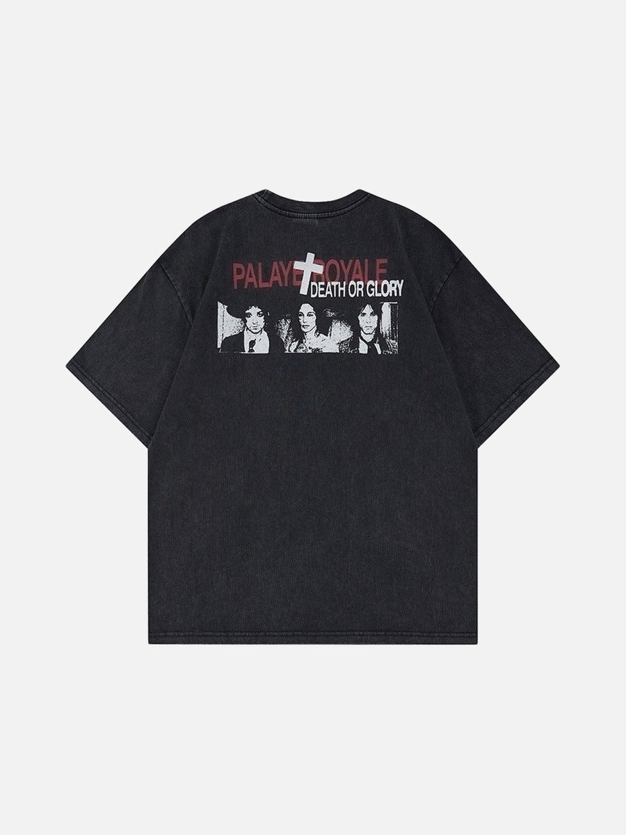 DAXUEN Oversized graphic t-shirt with bold prints