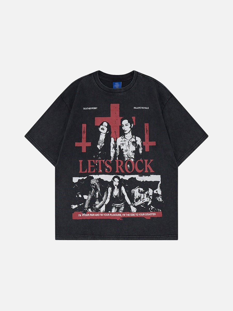 DAXUEN Oversized graphic t-shirt with bold prints