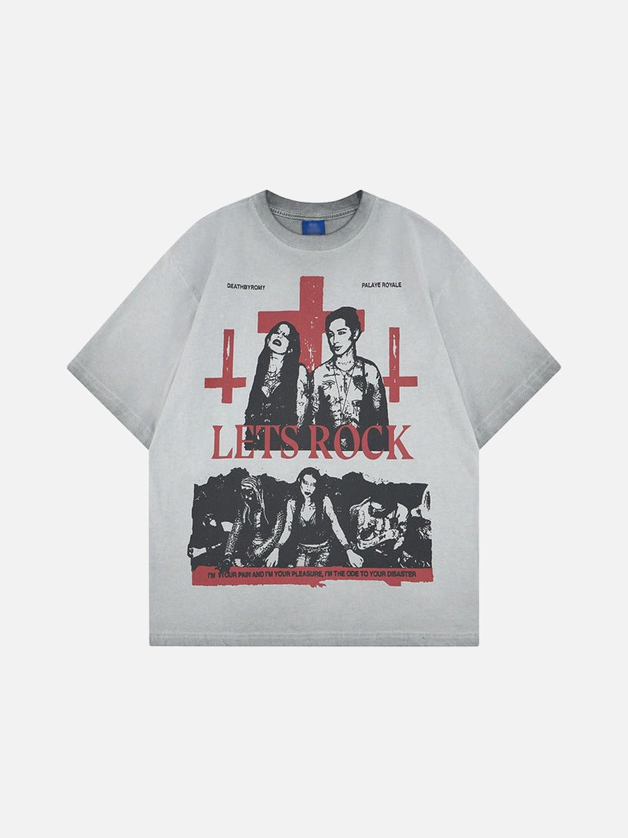 DAXUEN Oversized graphic t-shirt with bold prints
