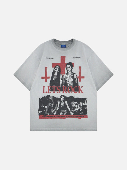 DAXUEN Oversized graphic t-shirt with bold prints