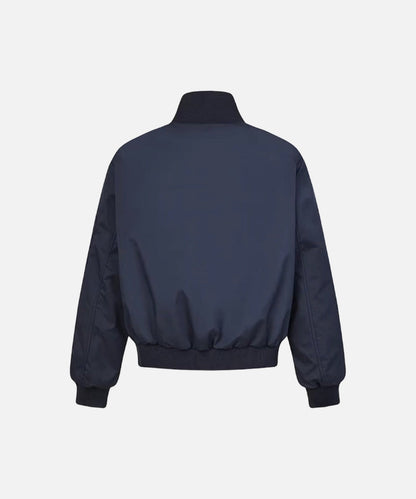 DAXUEN Deconstructed bomber jacket in navy blue and black