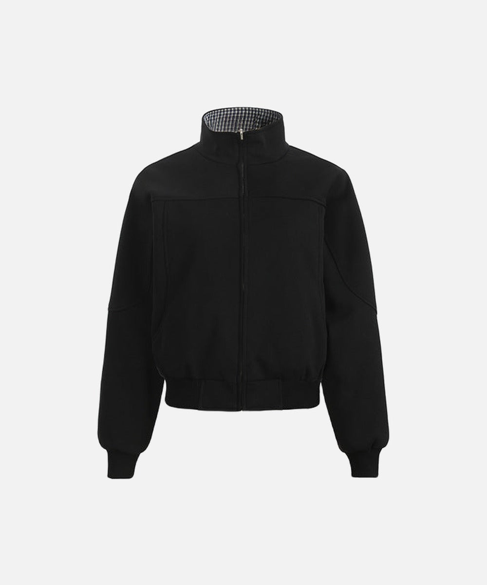 DAXUEN Deconstructed bomber jacket with ribbed cuffs and collar