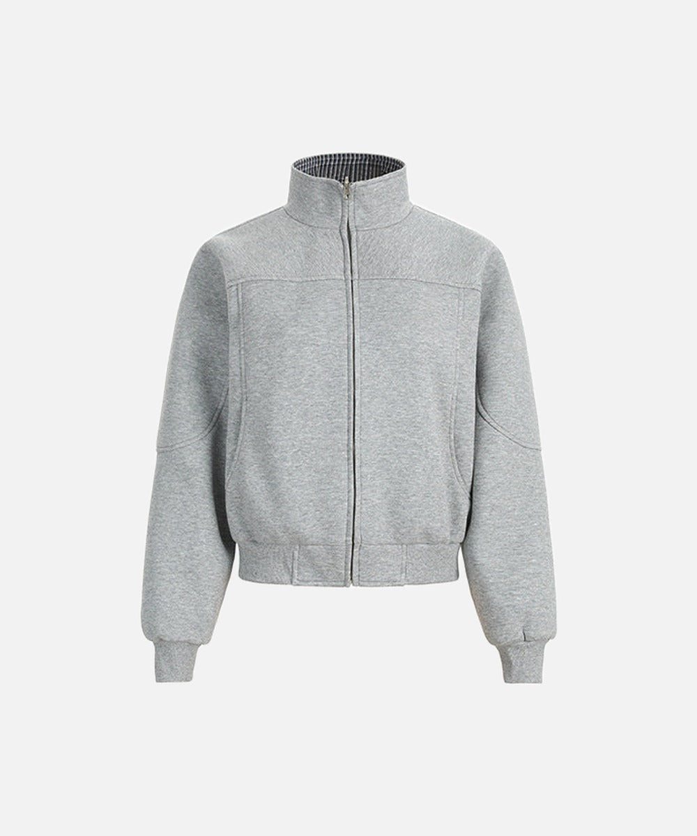 DAXUEN Deconstructed bomber jacket with ribbed cuffs and collar