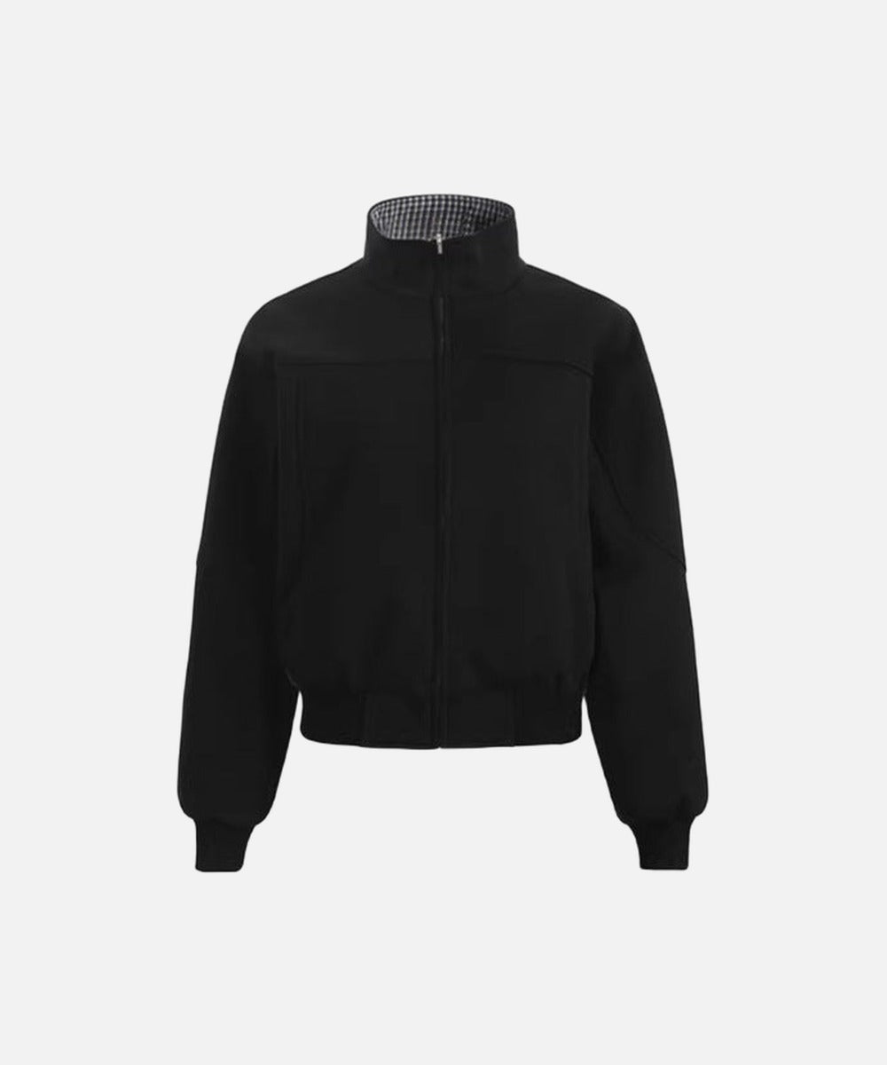 DAXUEN Deconstructed bomber jacket with ribbed cuffs and collar