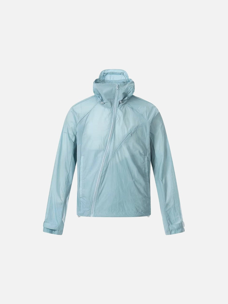 DAXUEN Lightweight hooded jacket with diagonal zipper