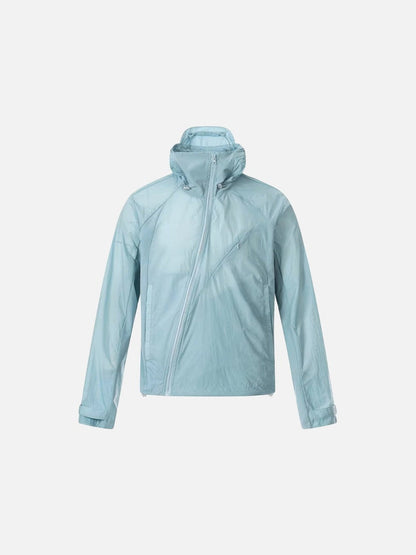 DAXUEN Lightweight hooded jacket with diagonal zipper