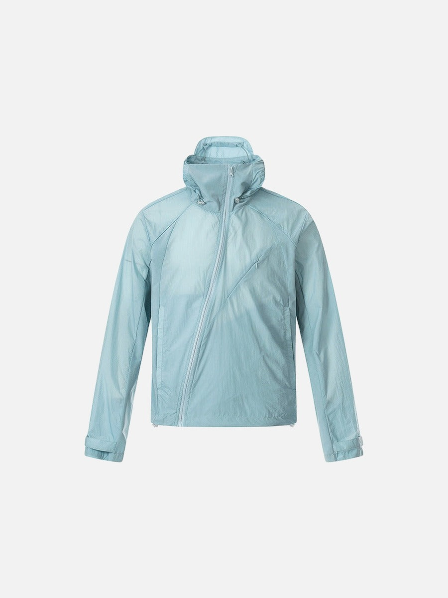 DAXUEN Lightweight hooded jacket with diagonal zipper