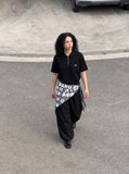 DAXUEN Deconstructed polo shirt with pocket — model photo
