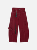 DAXUEN Deconstructed wide-leg trousers with contrasting stitching